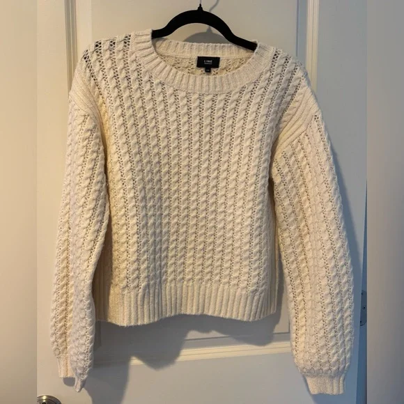Line the Label Cream Crewneck Knit Sweater | S - Picture 2 of 5